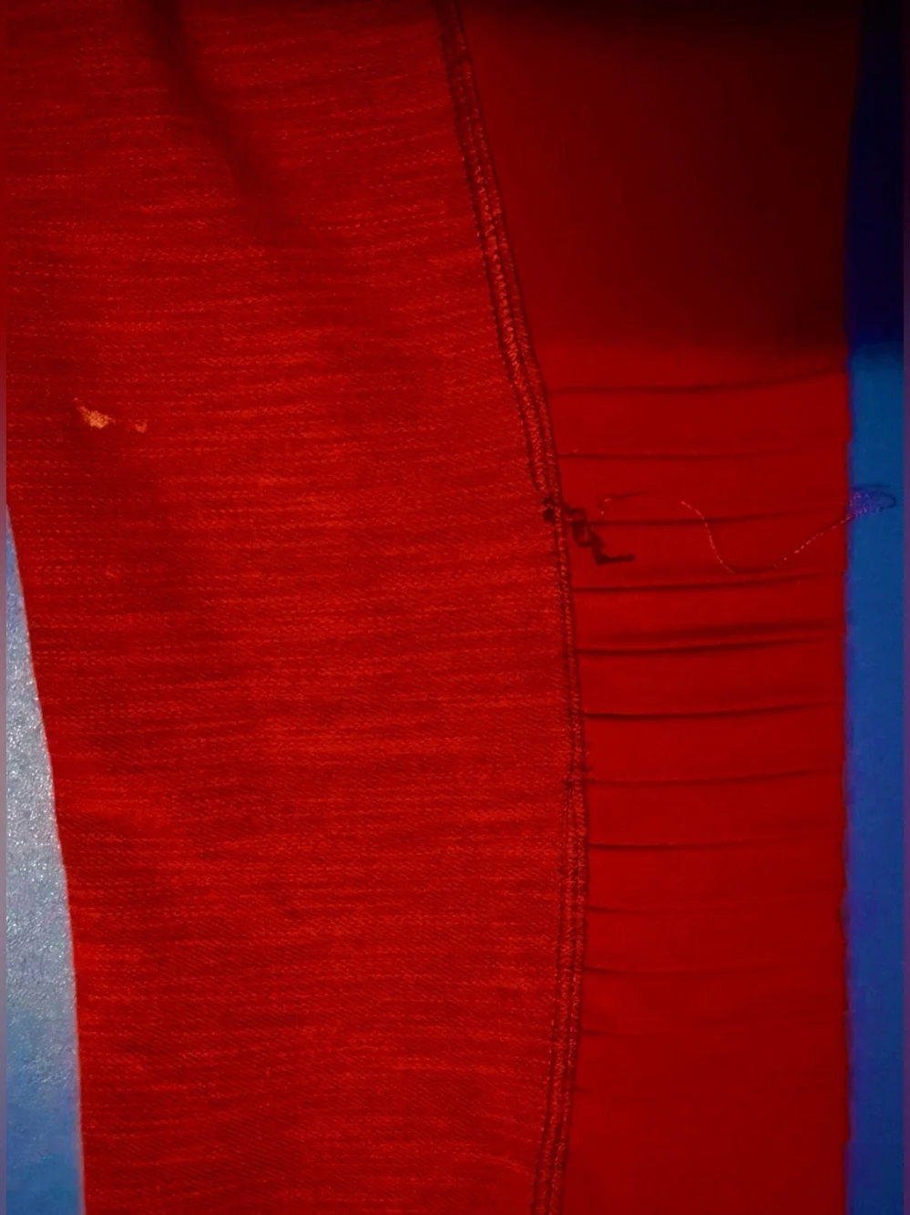 Lululemon Red Heathered Moto Leggings Side Pockets Full Length